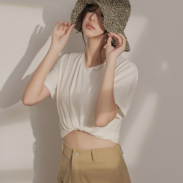 糖果色系短袖T恤-白【KT223007】