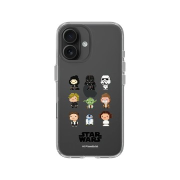 iPhone 16 Clear Case（相機按鈕） 透明 - 迪士尼-星際大戰 Star Wars - 星際大戰 – Q版角色混合