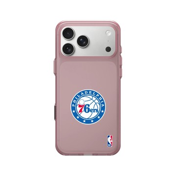 iPhone 17 Pro Max Clear (相機按鈕) 晶醺玫 - NBA - Logo-費城76人 Philadelphia 76ers