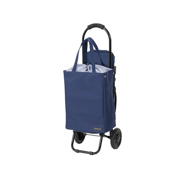 【日本cocoro】BREAK 多功能保溫保冷摺疊購物車(附座椅)-22L-多色可選-經典藍