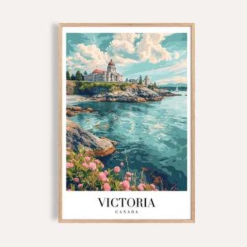 維多利亞海灣 Victoria Coastal / 城市景觀插畫海報 掛畫