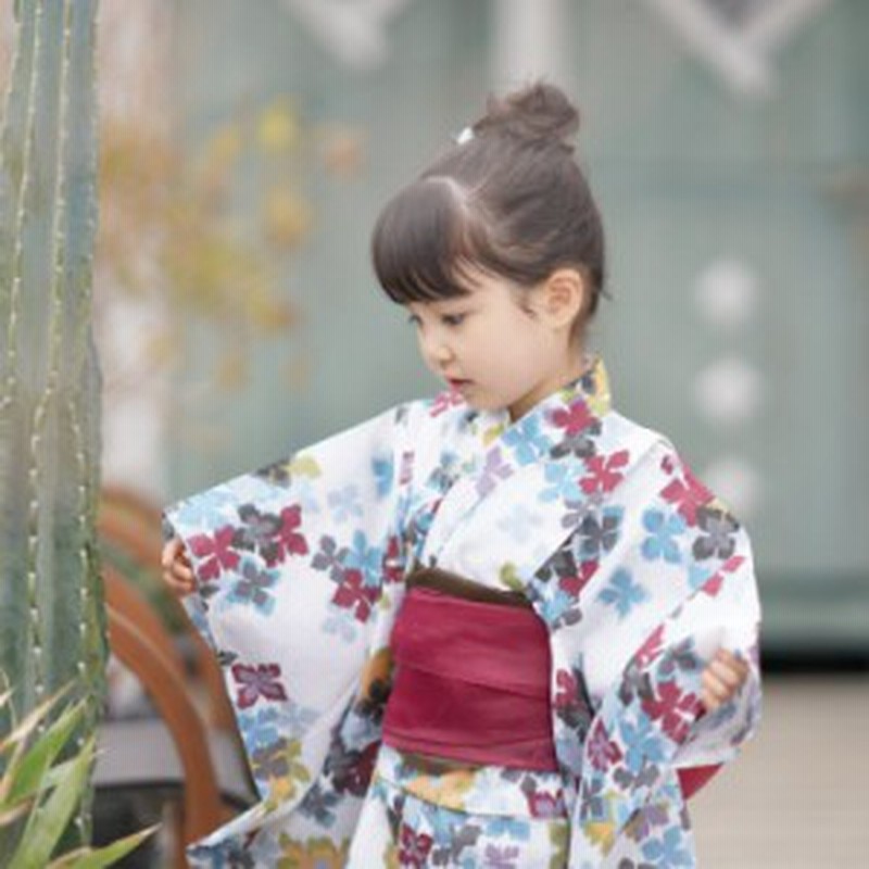 子供浴衣 4点セット 浴衣 帯2本 下駄 キッズ 浴衣 子供 女児浴衣 女の子 浴衣セット おうち時間 幼稚園 保育園 こどもゆかた 100 110 通販 Lineポイント最大get Lineショッピング
