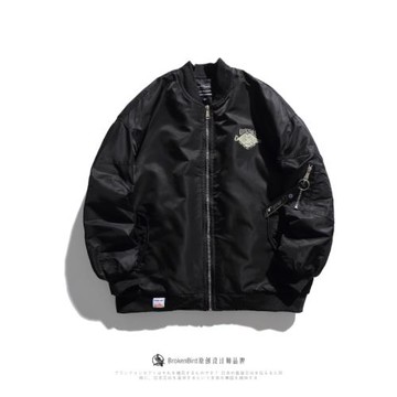 日系復古潮牌印花機能飛行員棒球棉衣夾克男潮流休閑加厚棉服男潮