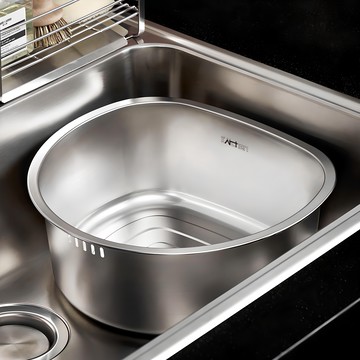 Kitchen Art 全不鏽鋼半圓形洗碗盆 8L  1個  銀色
