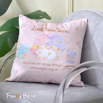 義大利Fancy Belle Sanrio-花漾雙星仙子 麂皮靠墊 45*45CM