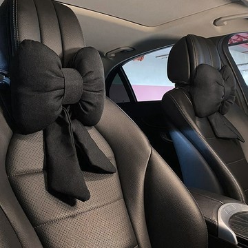 車用頭枕🎀 汽車頭枕車用護頸枕網紅蝴蝶結座椅頸椎枕車載枕頭靠頸枕車枕女神