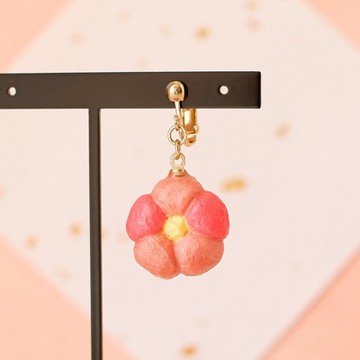和紙飾品 耳夾/耳針 梅 梅花 煉切 日式點心