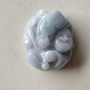 逸品軒~天然緬甸玉A貨-R2131-細糯紫羅蘭彌勒佛墜子 長54m寬45.8mm厚19.6mm 玉質細膩，滿紫顏色漂亮。