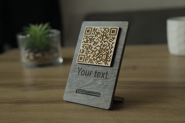 二維碼菜單，二維碼菜單標牌，木質二維碼標牌
