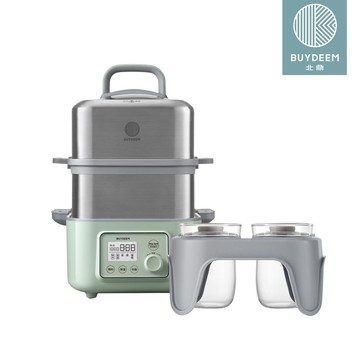 【BUYDEEM北鼎】 多功能蒸燉鍋 雙層全配(含雙層蒸架&雙燉盅組) ｜1台抵6台/食尚小家電/全自動/免看火料理｜陳月卿自煮料理神器推薦