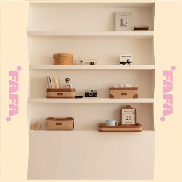 隔日到貨｜JERAMI 皮草草編收納籃 編織置物籃 北歐風居家提籃收納 多功能收納筐提把款小物｜FAFA 發發家居 台灣