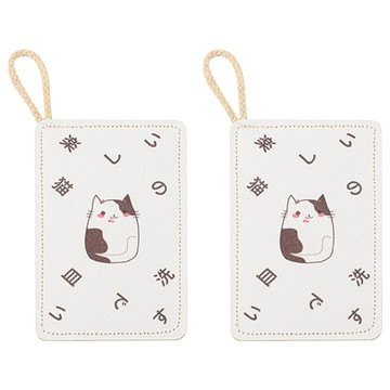 UTOOKII 貓咪印花木漿棉/絲瓜絡雙面菜瓜布 單隻款  2個  1入