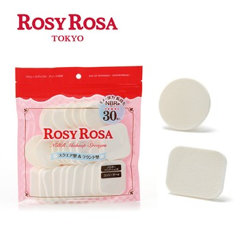 【Rosy Rosa】粉餅粉撲（圓方型）30入-845528