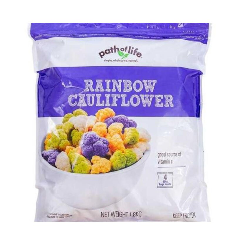 [COSCO代購 需低溫宅配] C1138646 PATH OF LIFE 4 COLORCAULIFLOWER 1.8KG 冷凍四色花椰菜