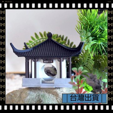 🔥臺灣出貨🔥可開發票✅【大同小藝】涼亭 古建築 擺件 中式 建築 模型 微景觀 假山 盆景 裝飾