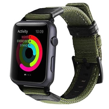 適用apple watch7/8/9代ultra2表帶真皮商務休閑蘋果iwatch10代SE手表表帶帆布尼龍智能運動46/45/49mm42腕帶
