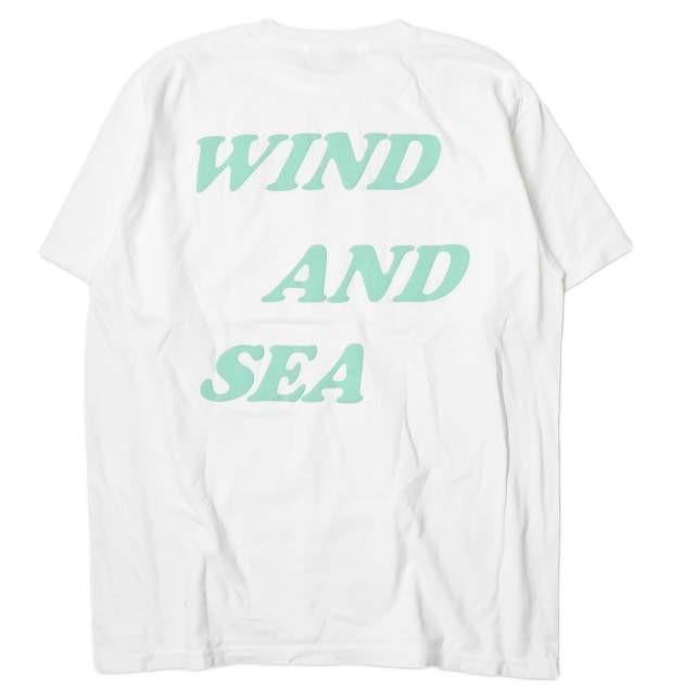 未使用□WIND AND SEA×THRASHER ウィンダンシー スラッシャー WDS-THRA-03 コットン クルーネック 半袖ロゴTシャツ グリーン L 正規品53cm着丈