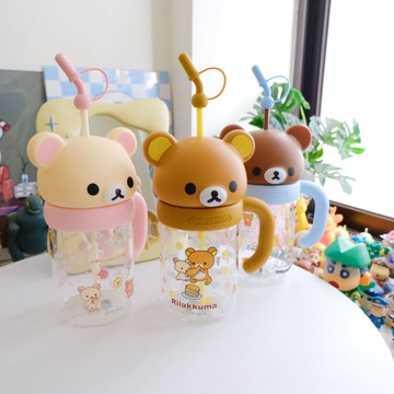 《Rilakkuma拉拉熊》搶先預購🔥｜1050ml高硼矽玻璃吸管杯