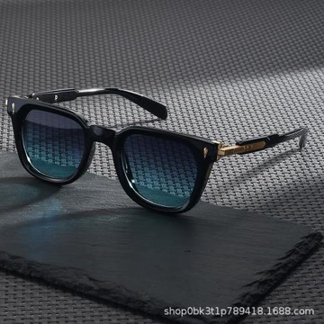 2025新款歐美時尚方框金屬風朋克太陽鏡男高級感戶外駕駛墨鏡跨境