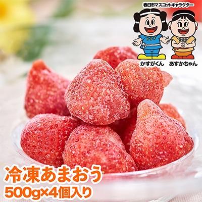 ふるさと納税 春日市 苺の王様!「冷凍あまおう苺」2kg(約500g×4袋)