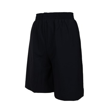 kappa 女針織涼感短褲-冰感 抗uv 慢跑 路跑 5分褲 丈青銀