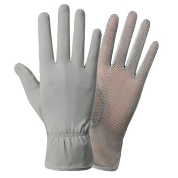 QIDINA 開指觸屏防曬涼感透氣彈力手套  均碼  灰色