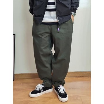 日系秋季cityboy紫標休閑褲卡其色工裝褲子男寬松大碼微錐褲5052