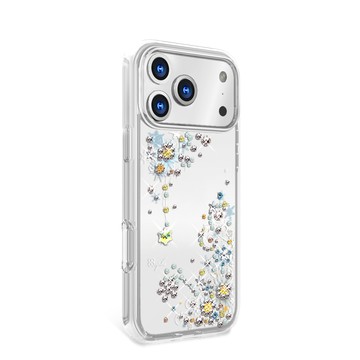 APBS iPhone 18/17/16/15/14/13/12/11系列 輕薄防摔水晶彩鑽手機殼-雪絨花