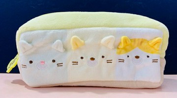 【震撼精品百貨】角落生物 Sumikko Gurashi SAN-X 筆袋/化妝包-絨毛貓咪#72758 震撼日式精品百貨