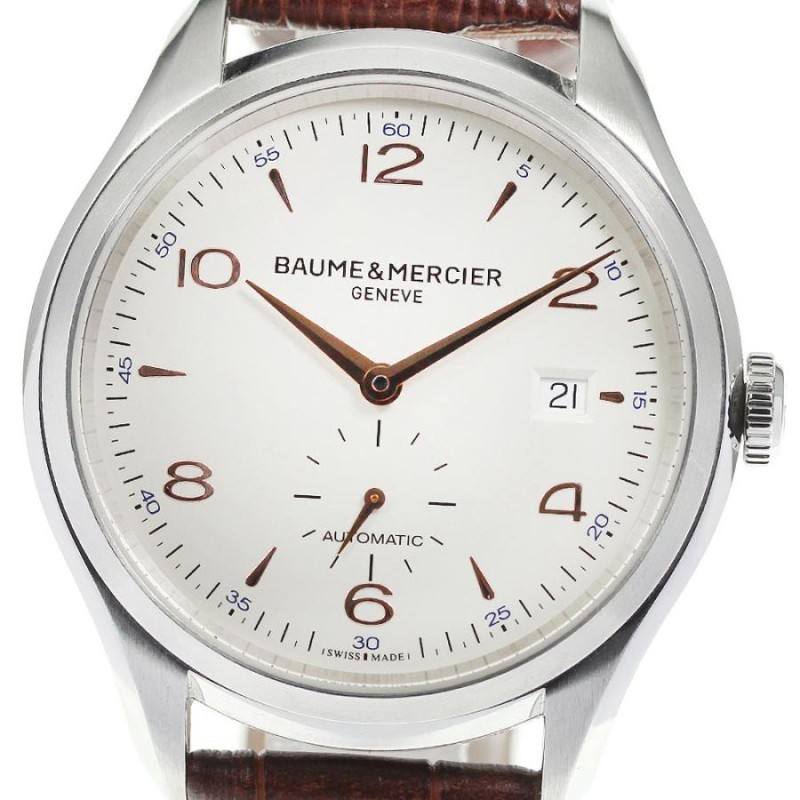 ☆保証書付き【Baume u0026 Mercier】ボーム＆メルシェ クリフトン M0A10054 デイト スモールセコンド 自動巻き メンズ |  LINEショッピング