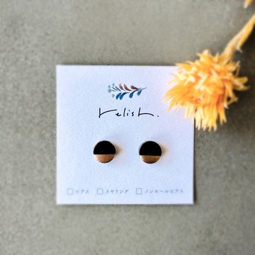 【再販】成人風 黑色 美濃燒磁磚 耳環/耳針 無耳洞耳夾 簡約 小巧 和風現代感 黑 美濃燒 美濃燒磁磚 美濃燒磁磚