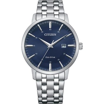 CITIZEN 星辰 推薦款光動能簡約時尚腕錶/藍X銀/40mm/BM7461-85L