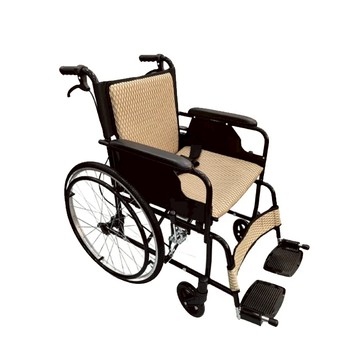 【海夫健康生活館】杏華機械式輪椅(未滅菌) 折背款 鋁合金輪椅 22吋後輪/18吋座寬 輪椅B款 黃色(F16S)