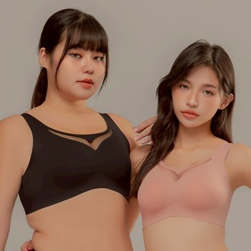 【拉波米】現貨 裸感無鋼圈內衣新科技貼合 完美服貼胸型 無縫線享受裸感 Lightness M-XXL 粉 A10085