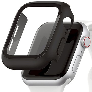 SINJIMORU 9H 全覆蓋一體式 SF塗層保護殼  Apple Watch 6/5/4/SE2/SE 40mm  黑色  1個