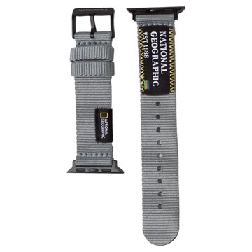 NATIONAL GEOGRAPHIC 國家地理 Nato 潮流錶帶  Apple Watch 42/44/45/49mm  灰色  1條