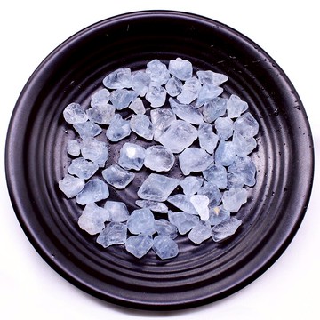 天然水晶原石擴香石能量石天青石天藍色魚缸裝飾石頭造景碎石