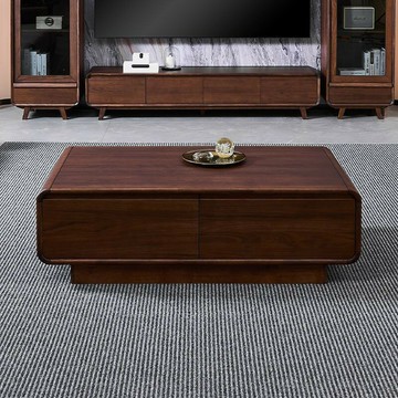 免運/公司貨 茶幾 原木茶幾 實木茶几 烏金木實木茶幾 電視柜兩件套組合客廳家用收納柜新中式簡約茶幾 桌 可開發票 全館五折 工廠現貨直銷 新品特價 z10252