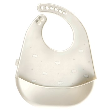 MUGU 矽膠圍兜 3D立體設計 6個月以上適用  Snowie 雪白北極熊  1件