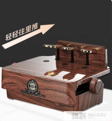 PUNK黑胡桃木色兒童鋼琴踏板輔助器升降腳踏板凳立式三角琴通用 雙11全館免運