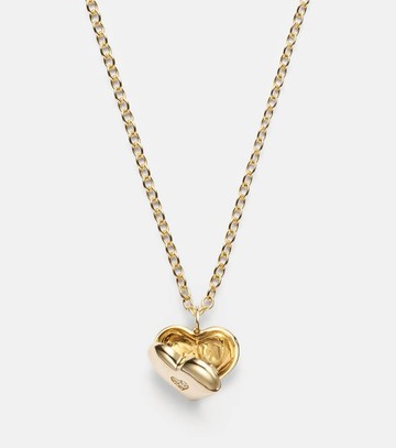 Sydney Evan Wallpaper Heart 14kt gold pendant necklace with diamonds
