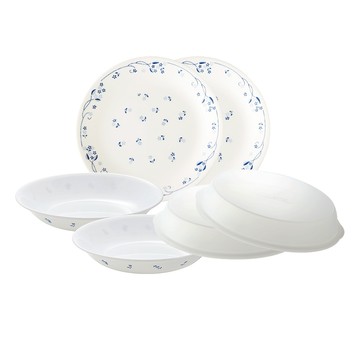 【美國康寧 CORELLE】古典藍6件式8吋餐盤組(F31)