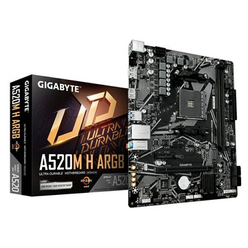 GIGABYTE 技嘉 A520M H ARGB AM4腳位 M-ATX 主機板
