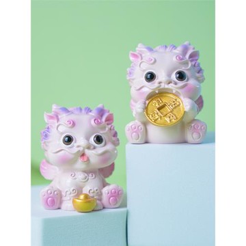 可愛貔貅招財擺件麒麟汽車車載辦公室桌面裝飾玩偶小擺件開業禮物