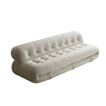 奶油大鋼牙羊羔絨河馬沙發設計師小戶型客廳布藝沙發Soriana sofa【0113103DD】