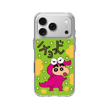iPhone 18 Pro Clear Case（相機按鈕） 透明 - 蠟筆小新 Crayon Shinchan - 小新鱷魚阿山款