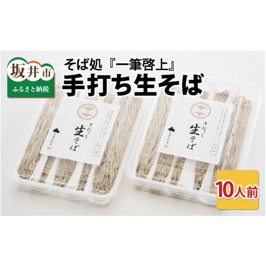 ふるさと納税 福井県 坂井市 そば処『一筆啓上』 丸岡産 手打ち生そば 10人前 [B-0904]