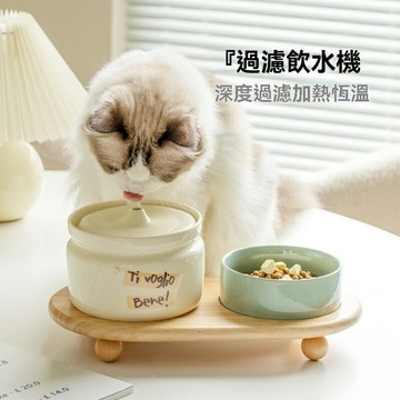 【SweetPet甜寵】陶瓷飲水器 寵物飲水機 自動飲水機 寵物活水餵水 貓餵水器