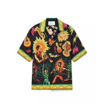 casablanca 音樂會人像西西里風度假旅游休閑百搭夏威夷短袖 襯衫