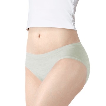 【高衩花紗】抗菌無縫內褲-中低腰 - M / 酪梨綠